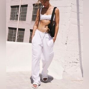 NWOT Free People Movement, Best Of Straight-Leg Pants, Small in White